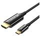 Кабель USB 3.1 Type-C M - HDMI M, 1.8m 8K 60 Гц Zinc Alloy TPE Black Vention