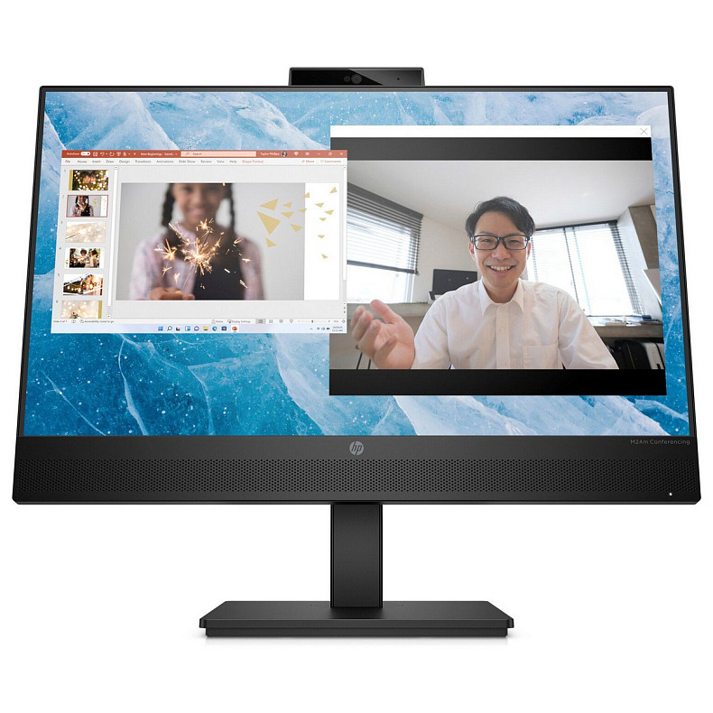 TFT 23.8" HP M24m, IPS, HDMI, DP, USB-С, Cam, HAS, колонки, черный