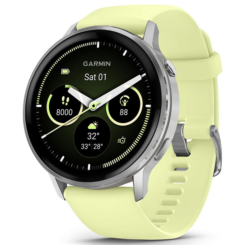 Смарт-часы GARMIN Venu 4 45 mm Silver with Citron Silicone band (010-03014-02)