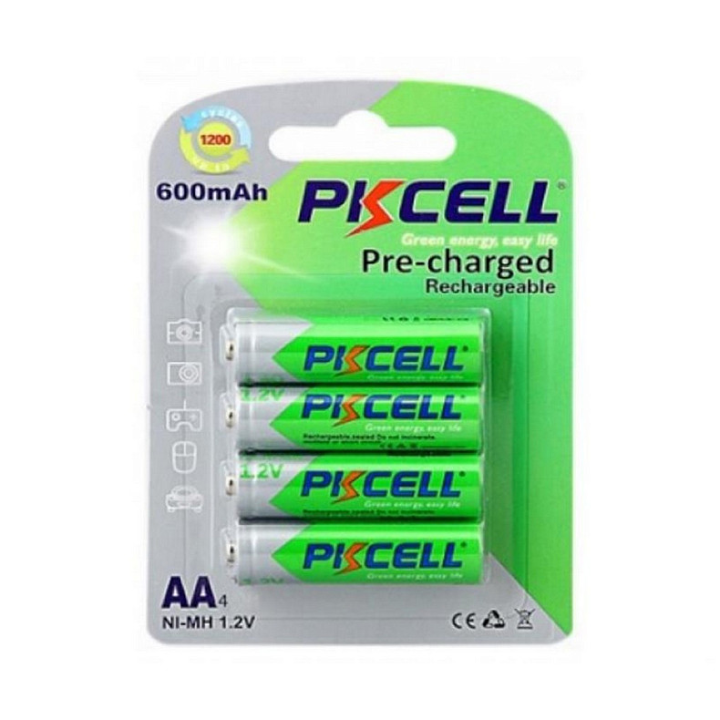 Аккумулятор PKCELL Ni-MH AA/HR06 600 mAh BL 4шт (PC/AA600-4BA/09321)