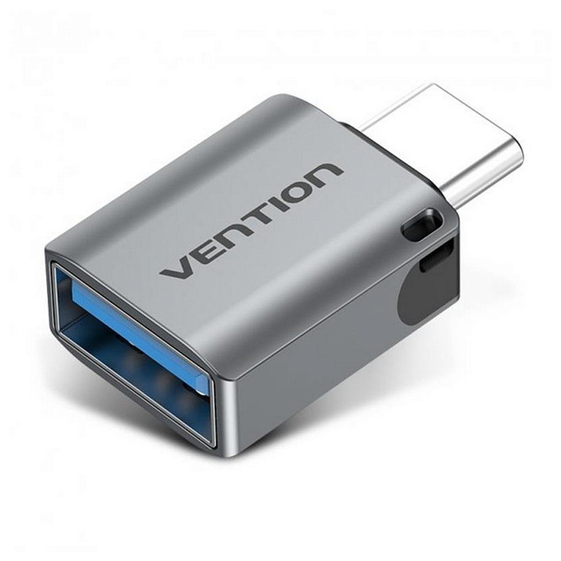 Адаптер Vention USB Type-C AM - USB 3.0 AF Gray (CDQH0)