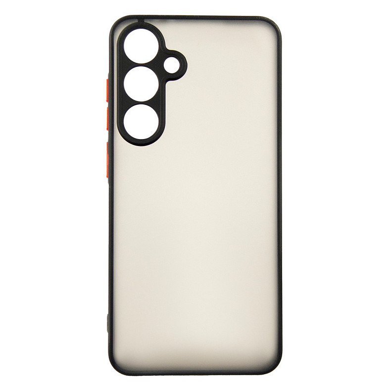 Чeхол-накладка Dengos Matt для Samsung Galaxy S24 FE SM-S721 Black (DG-KM-117) + защитное стекло