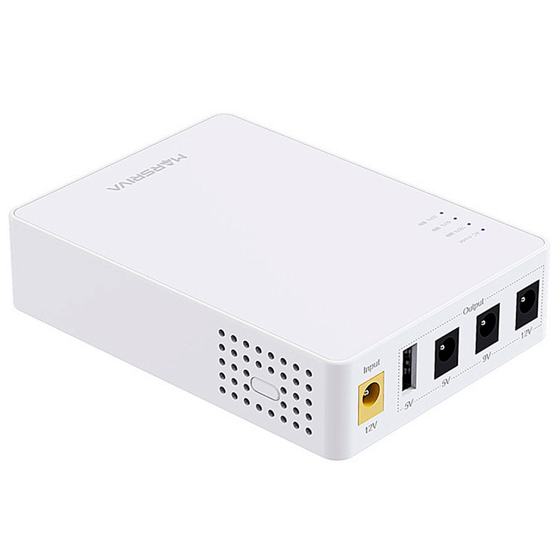 ДБЖ Marsriva DC UPS для роутерів KP3 3xDC+USB OUT 5V/9V/12V, 2А/18W, 10000Ah (37Wh) LiPol