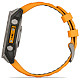 Спортивний годинник GARMIN Fenix 8 47mm AMOLED Sapphire Graphite DLC Titanium with Spark Orange Silicone Band