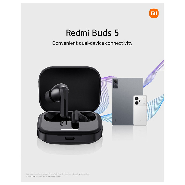 Bluetooth-гарнітура Xiaomi Redmi Buds 5 Black (BHR7627GL)_