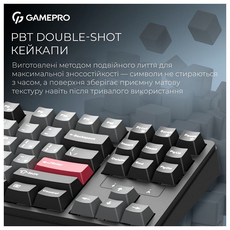 Клавиатура GamePro Asgard Ragnar Keychron Super Red Switch Black (MK285BK)
