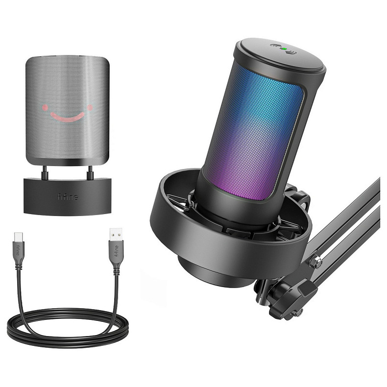 Микрофон конденсаторный Fifine A8T USB Black