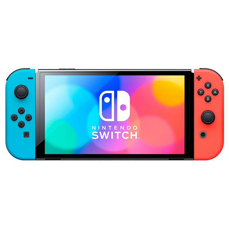 Портативная игровая приставка Nintendo Switch OLED with Neon Blue и Neon Red Joy-Con (045496453442)