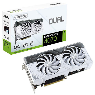 Відеокарта Asus GeForce RTX 4070 12GB GDDR6X Dual OC White (DUAL-RTX4070-O12G-WHITE)