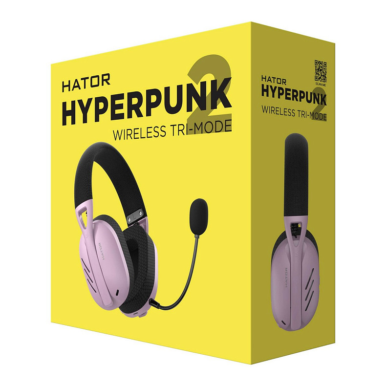 Навушники Hator Hyperpunk 2 Wireless Tri-mode Black/Lilac (HTA-859)