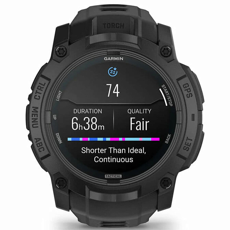 Спортивные часы Garmin Instinct 3 50mm Tactical AMOLED Black with Charcoal Silicone Band (010-03020-90)