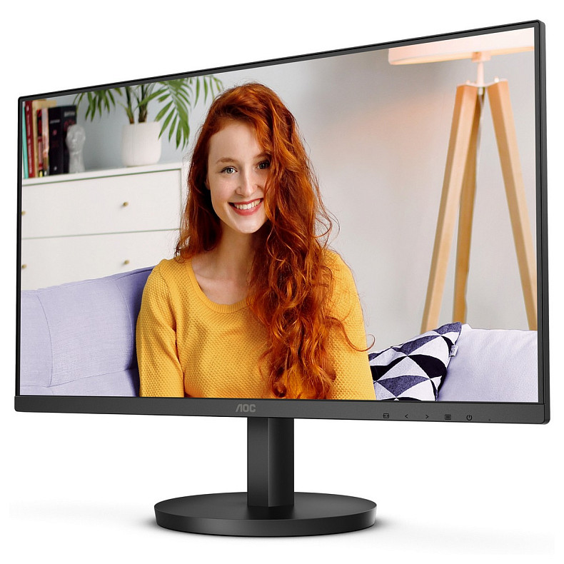 Монитор 23.8" AOC 24B3HMA2, VA, 100Hz, 1ms, VGA, HDMI, колонки, черный