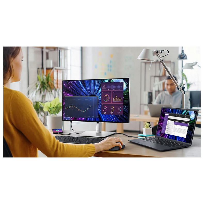 Монитор DELL 23.8" U2424HE HDMI, DP, USB-C, RJ-45, Audio, IPS, 120Hz, sRGB 100%, Pivot