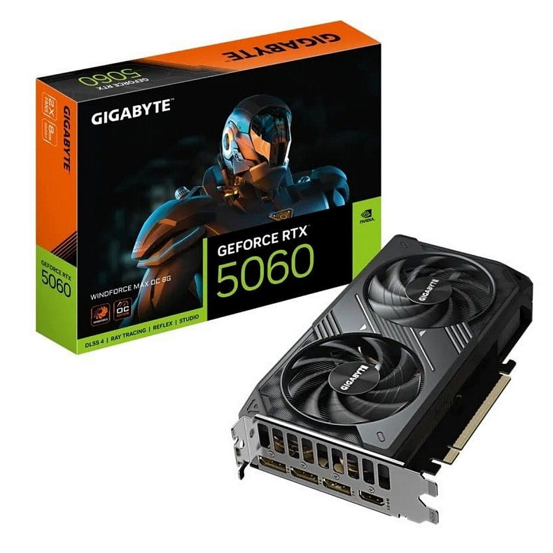 Відеокарта Gigabyte GeForce RTX 5060 Windforce Max OC 8GB GDDR7 (GV-N5060WF2MAX OC-8GD)
