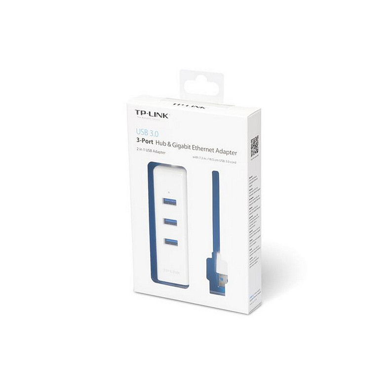 Адаптер TP-Link UE330 (USB 3.0, 10/100/1000Mbps, 3xUSB 3.0 HUB)