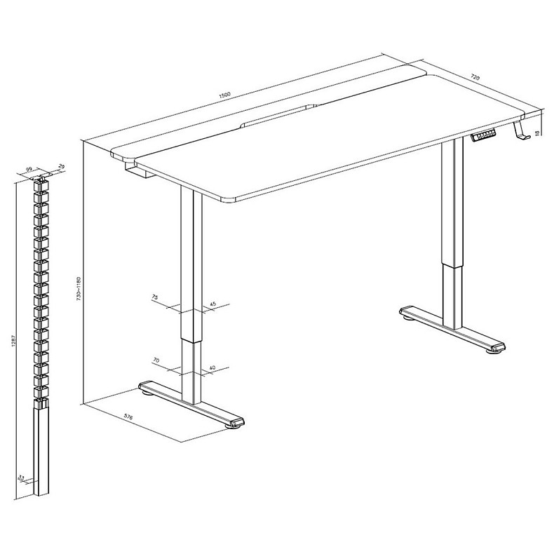 Комп’ютерний стіл OfficePro ODE1575B
