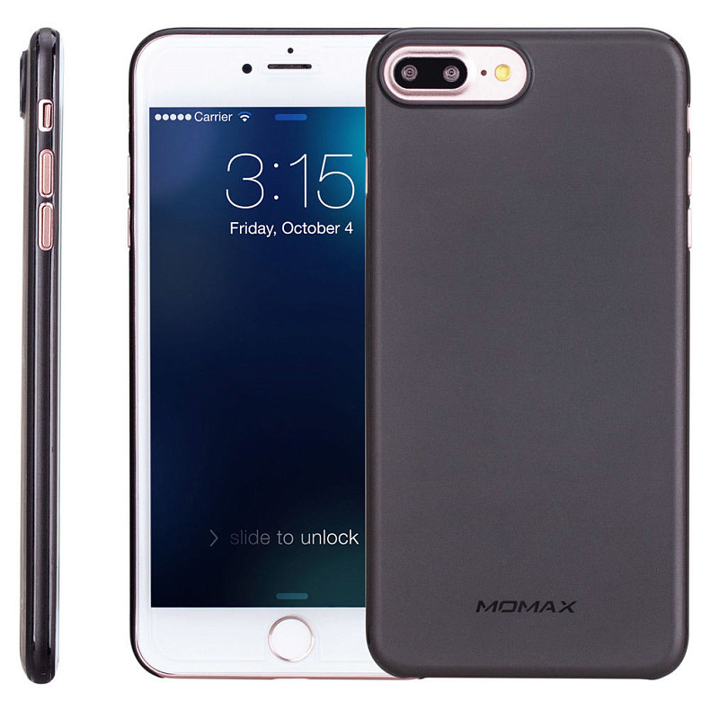 Чехол-накладка MOMAX Membrane hard case for Apple iPhone 7 Plus (0.3mm Super slim) Black (MPAPIP7LD)