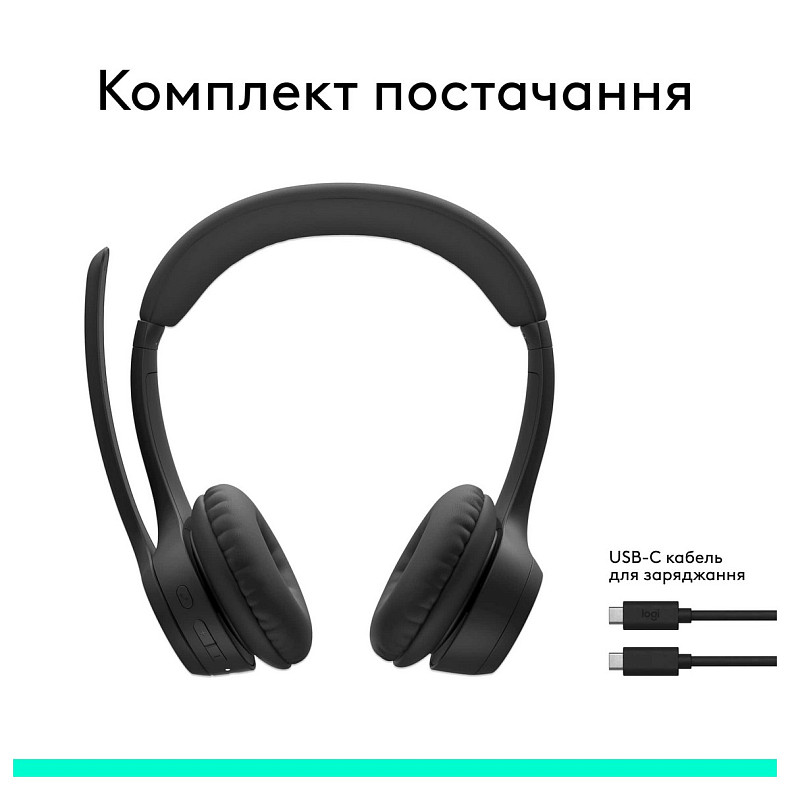 Наушники Logitech Zone 300 Wireless Black (981-001407)