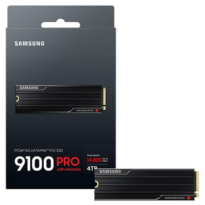 Накопитель SSD Samsung 9100PRO+ радиатор M.2 4TB PCIe 5.0