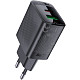 Зарядное устройство Acefast 2xUSB 20W (USB-C+USB-A) Gan A78 Black