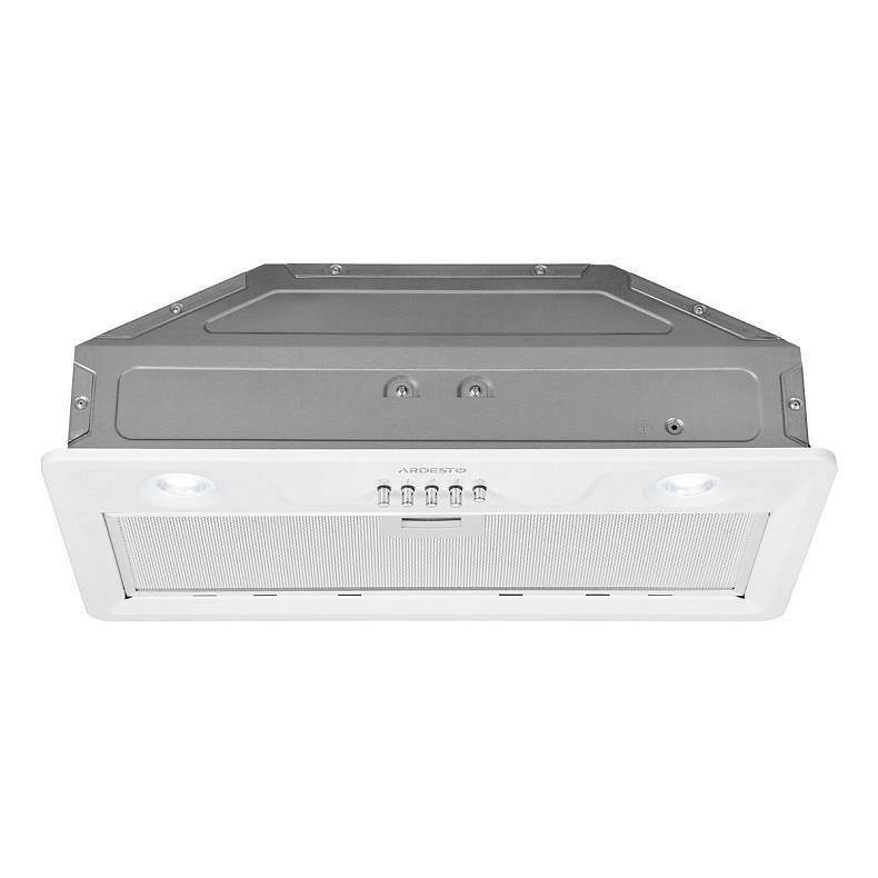 Витяжка Ardesto вбудована, 52см, 450м3ч, метал, 2х1Вт LED, кнопкове, білий