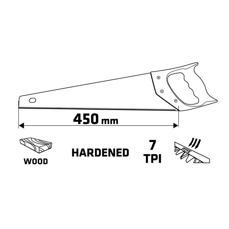 Ножовка по дереву Verto 15G102