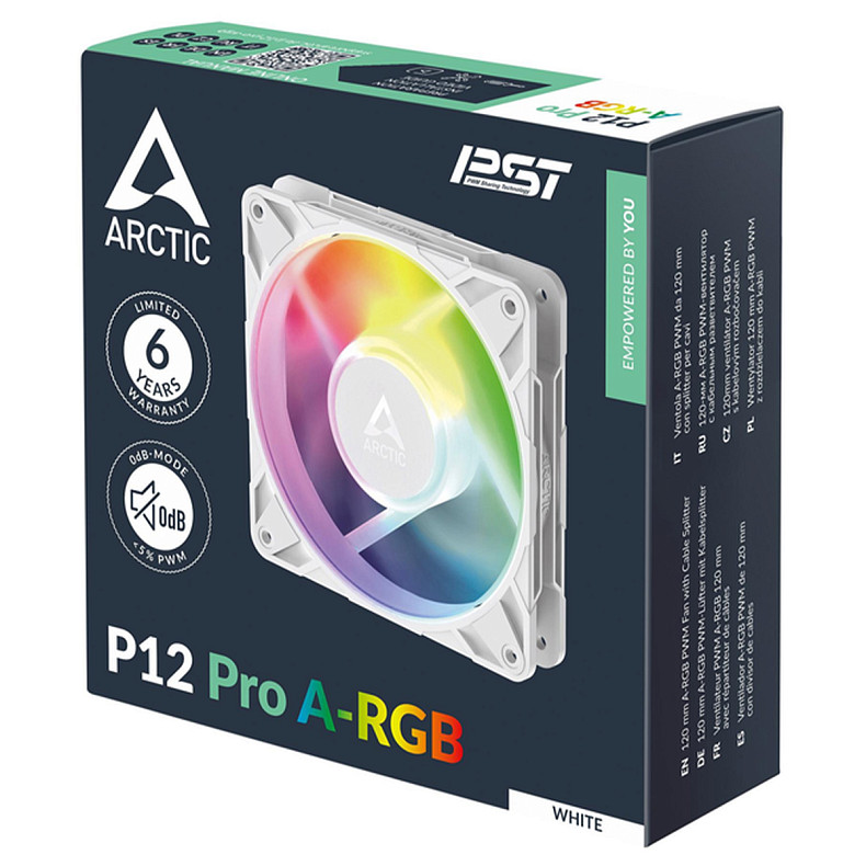 Вентилятор Arctic P12 PRO A-RGB 120mm White (ACFAN00311A)