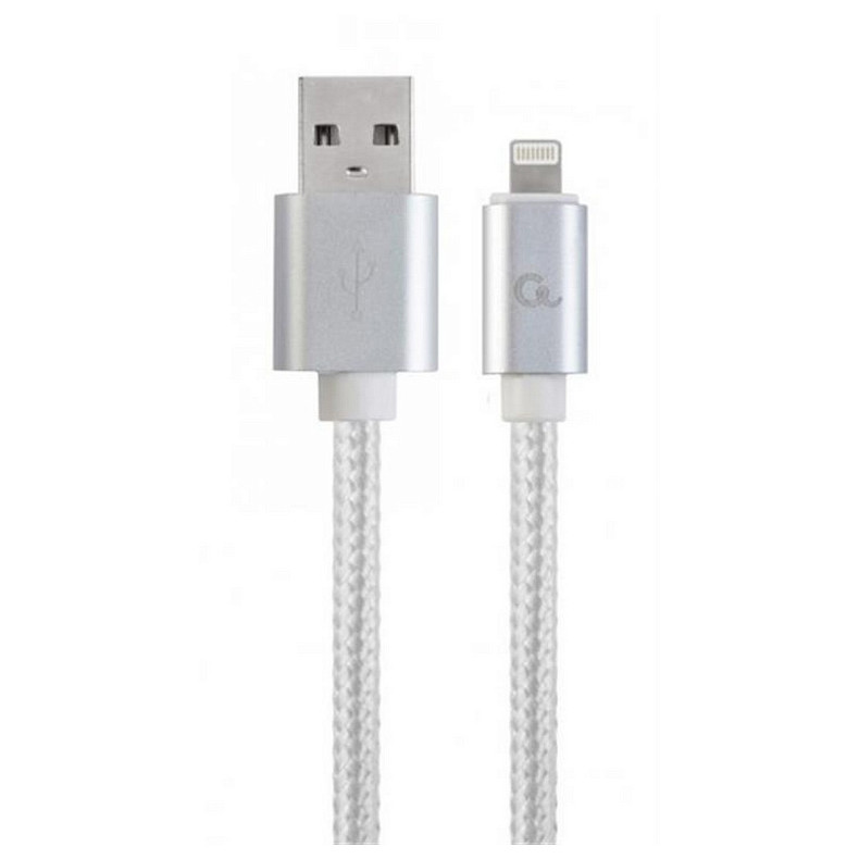 Кабель Cablexpert (CCB-mUSB2B-AMLM-6-S) USB 2.0 - Lightning, 1.8м, сріблястий