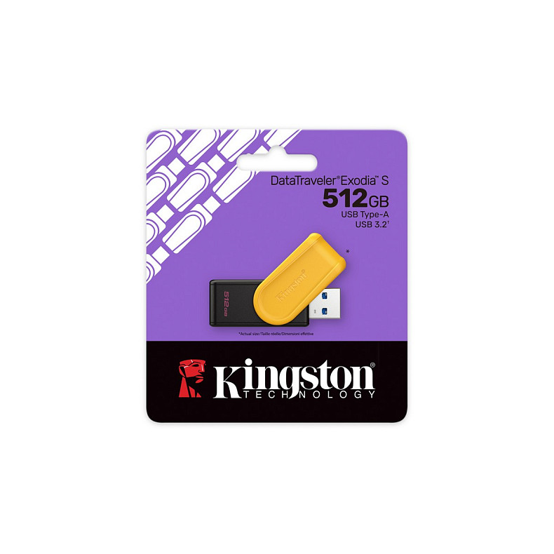 Флеш-накопичувач Kingston DataTraveler Exodia S USB 3.2 512GB Black/Yellow (DTXS/512GB)