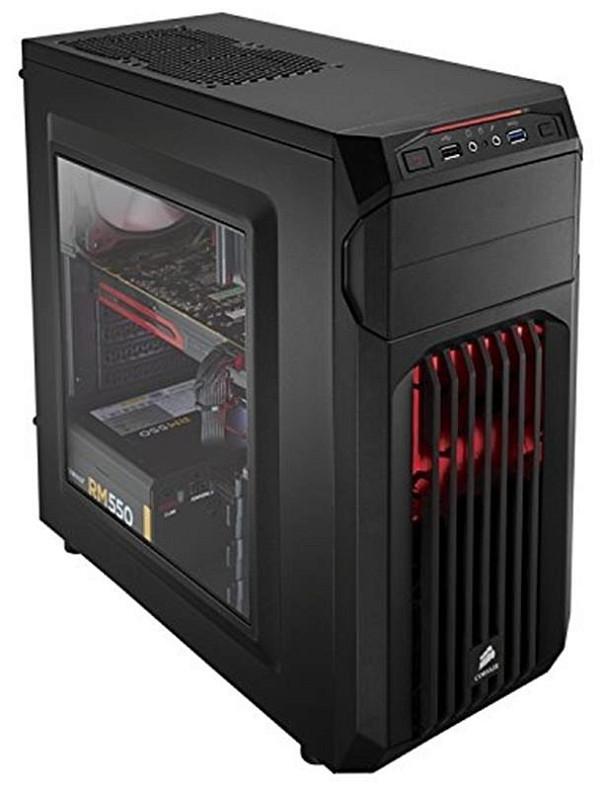 Корпус Corsair Carbide SPEC-01 Red LED Black (CC-9011050-WW) без БП