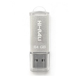 Флеш-накопитель USB 64GB Hi-Rali Rocket Series Silver (HI-64GBVCSL)