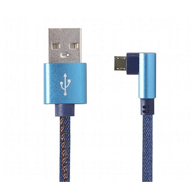 Кабель Cablexpert (CC-USB2J-AMmBML-1M-BL) USB 2.0 - microUSB, преміум, 1м, синій