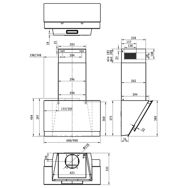 Вытяжка пристенная Gorenje WHI 649 EXGW