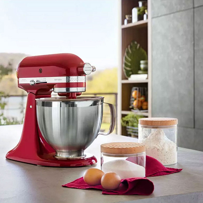 Кухонный комбайн KitchenAid Artisan 4,8 л 5KSM185PSEER с откидным блоком красный