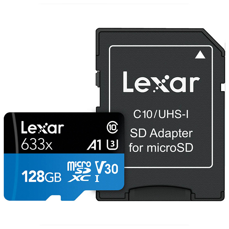 Карта памяти LEXAR MICRO SDXC 128GB UHS-I W/ADAPTER (LSDMI128BB633A)