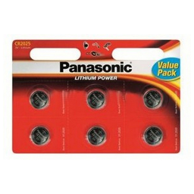 Батарейка Panasonic CR 2025 BL 6шт