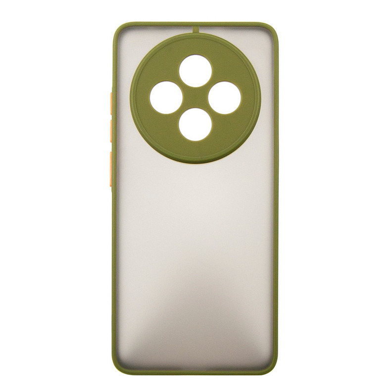 Чeхол-накладка Dengos для Oppo Reno 12 F/FS Olive (DG-KM-110) + защитное стекло