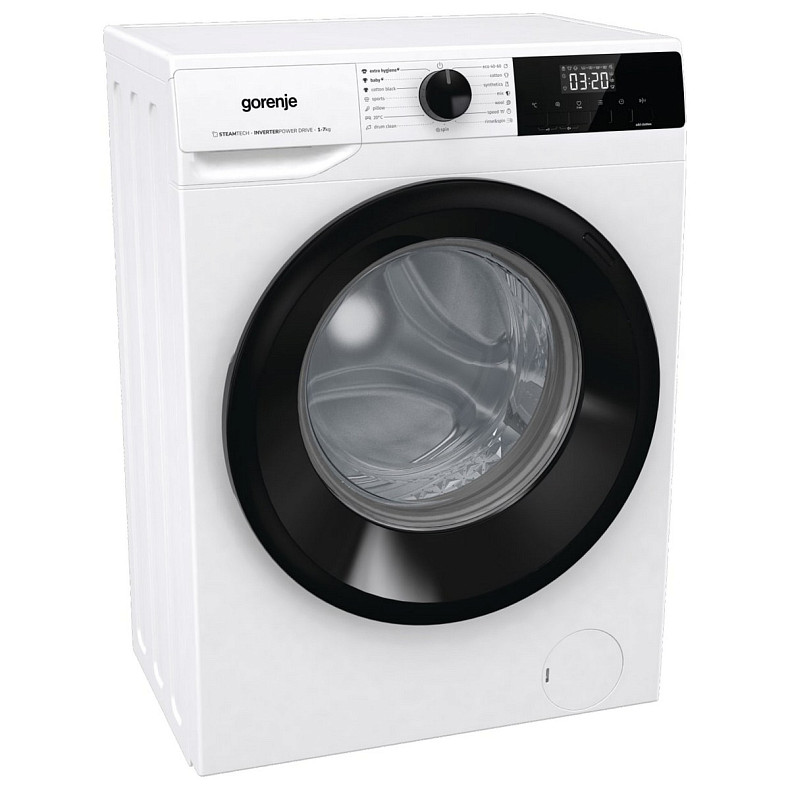 Пральна машина Gorenje фронтальна, 7кг, 1400, A+++, 47см, дисплей, пара, інвертор, білий