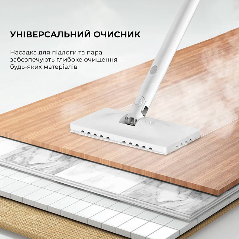 Багатофункціональний пароочисник Deerma Multi-function Steam Cleaner 1600W White DEM-ZQ610