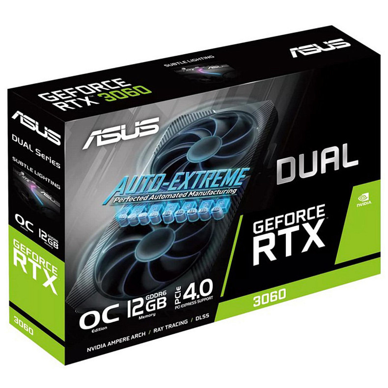 Відеокарта ASUS GeForce RTX 3060 12GB GDDR6 DUAL OC V2 DUAL-RTX3060-O12G-V2 (90YV0GB2-M0NA10)