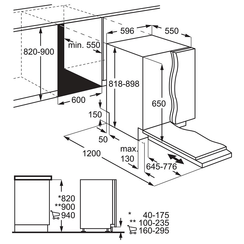 Встраиваемая посудомоечная машина Electrolux EES47320L