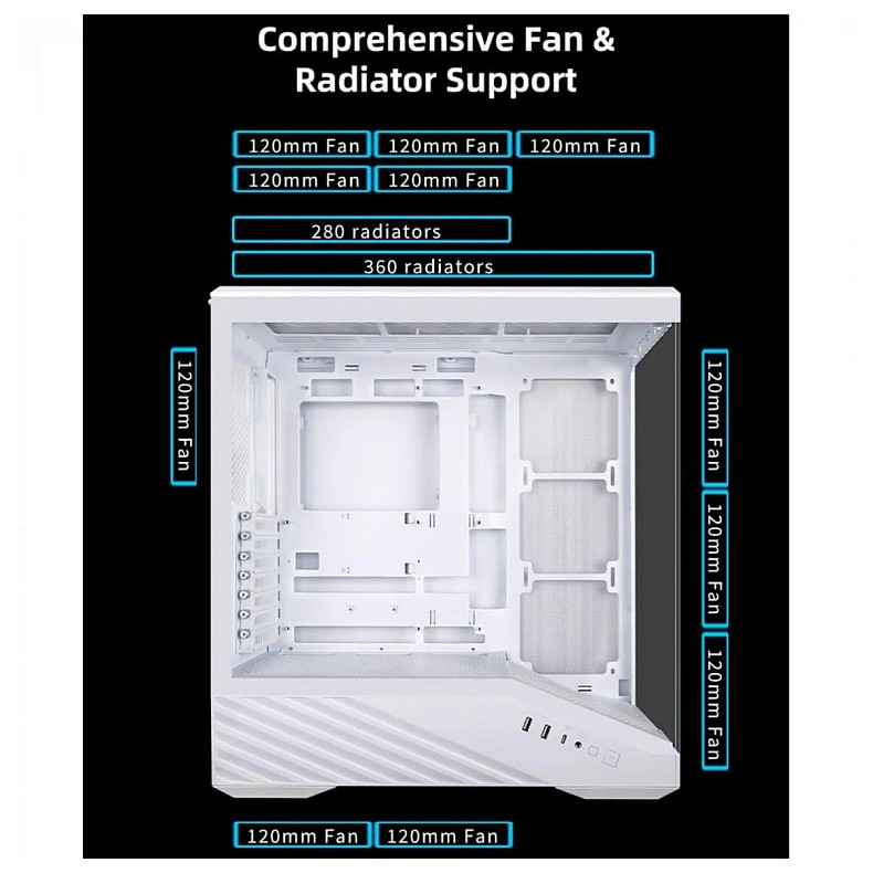 Корпус Lian Li Vector V100R White (G99.V100RW.01) без БП