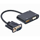 Адаптер-перехідник VGA на HDMI/VGA+Аудио 3,5