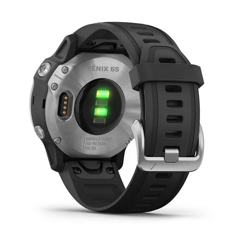 Мультиспортивные часы GARMIN Fenix 6S Silver with Black Band