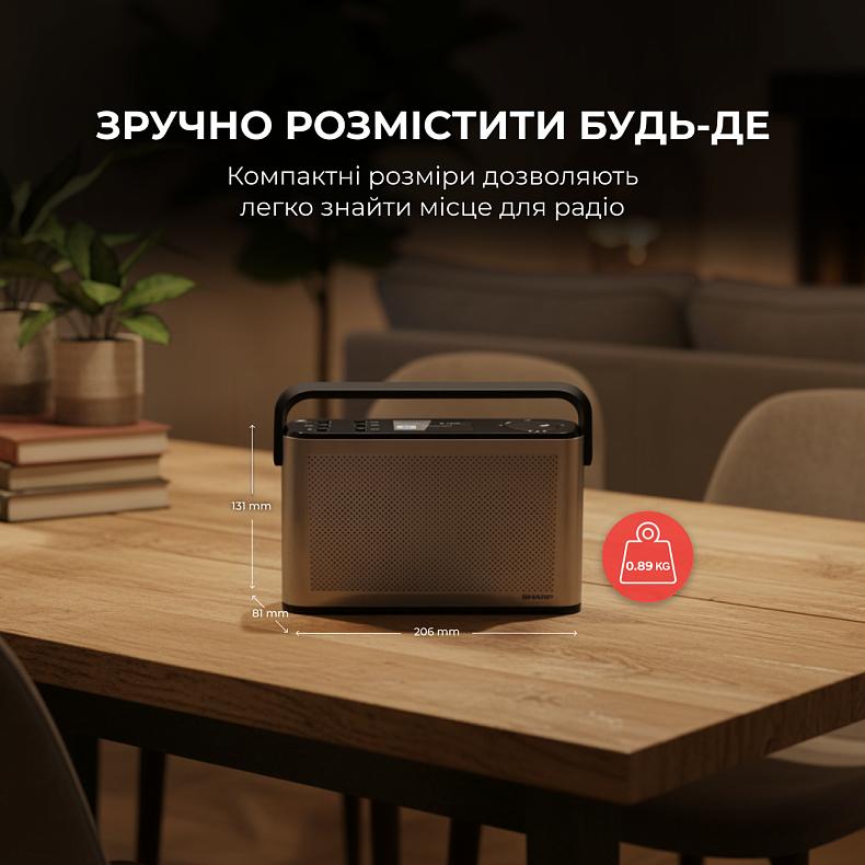 Радіоприймач Sharp DR-P540 Grey