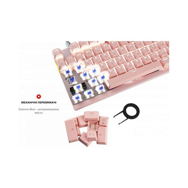 Клавиатура Motospeed GK82 Outemu Blue USB Pink (mtgk82pmb)