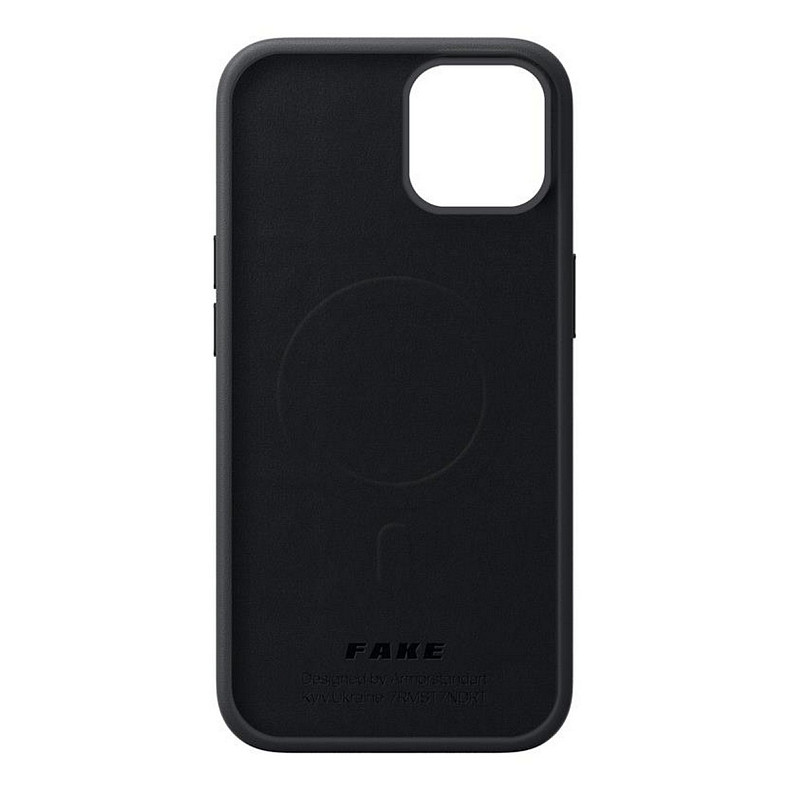 Чохол-накладка Armorstandart Fake Leather для Apple iPhone 14 Black (ARM64391)