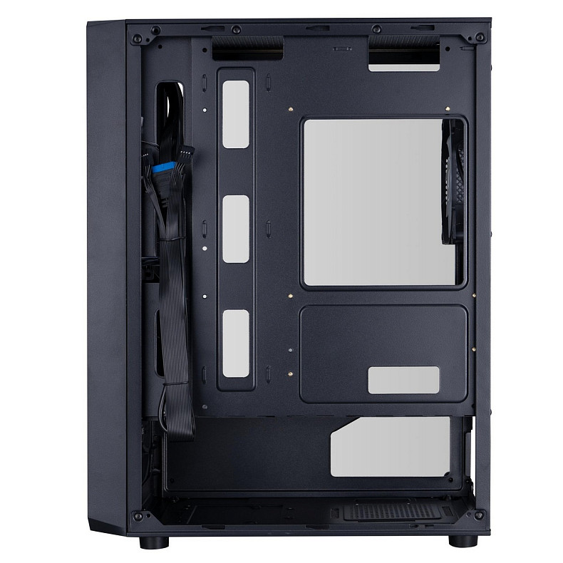 Корпус 1stPlayer FD3-M-BK-4F7 Black без БП