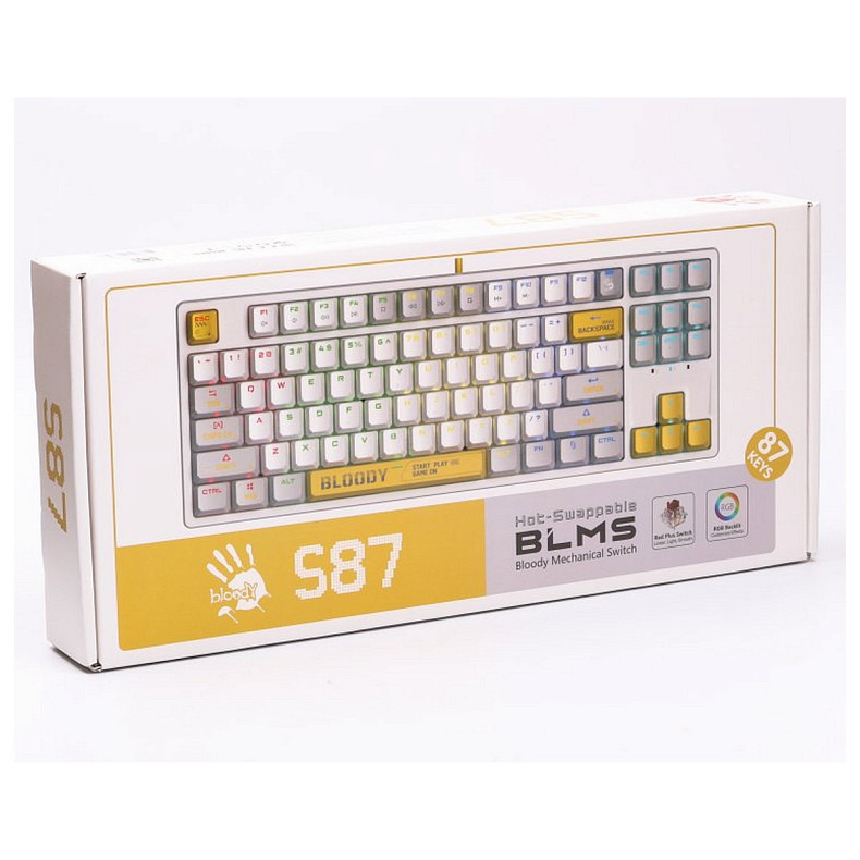 Клавиатура A4Tech S87 Bloody Energy White