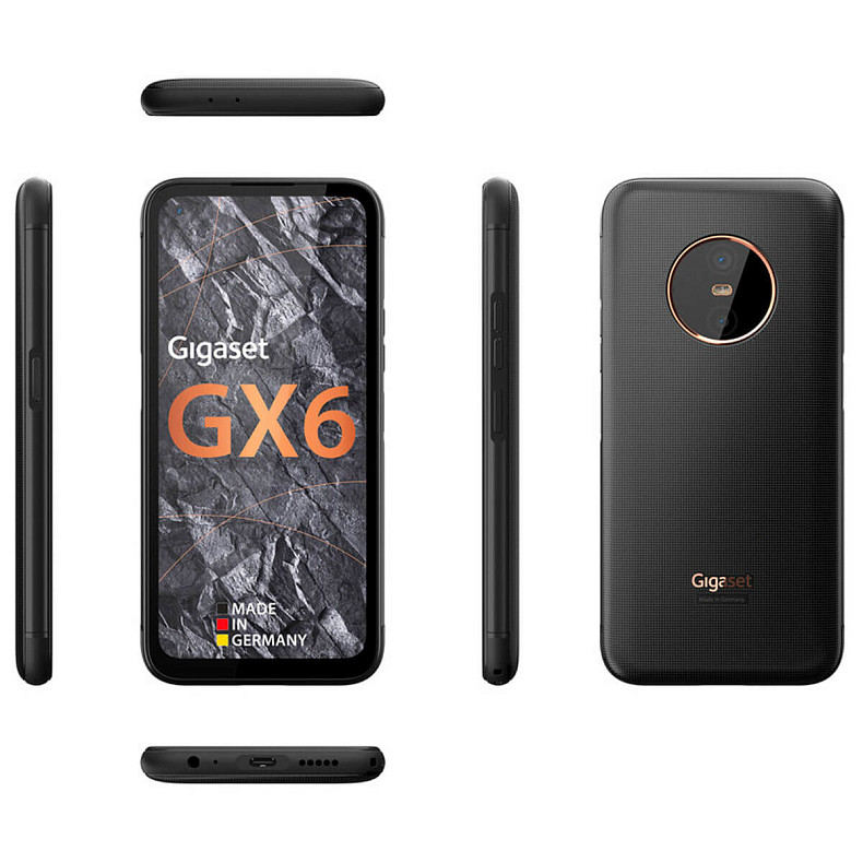 Смартфон Gigaset GX6 IM 6/128 GB Dual Sim Titanium Black (S30853H1528R112)